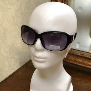 New Mixit Women’s sunglasses. 100% UV protection.  Black w/zebra pattern inside.